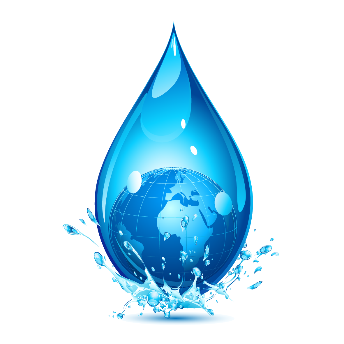 Blauw waterdruppels PNG Pic
