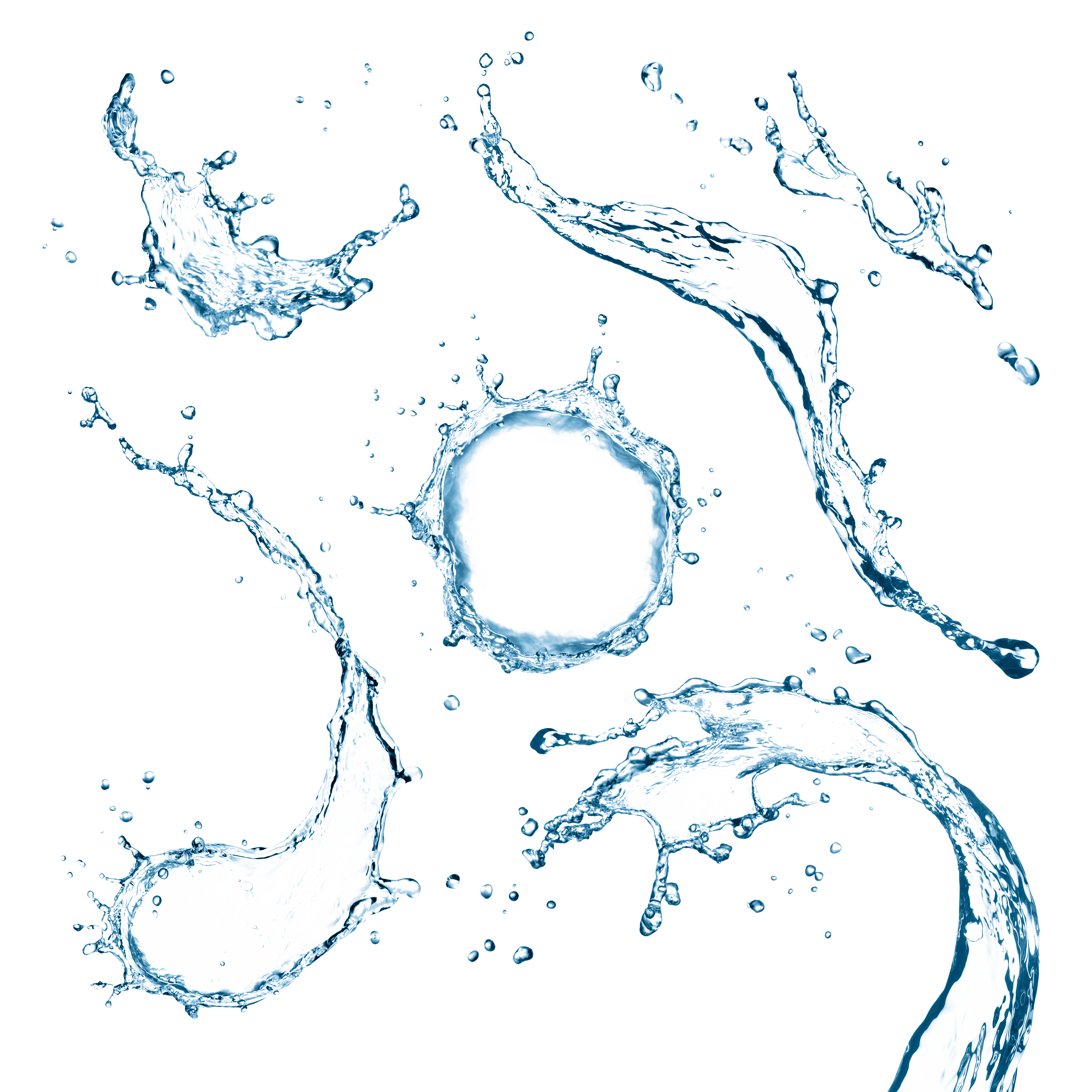 قطرات الماء الأزرق PNG صورة شفافة