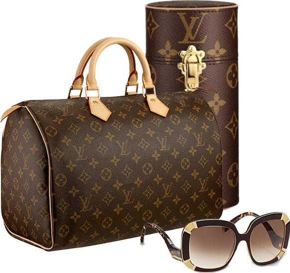 Brown Louis Vuitton Purse PNG High-Quality Image