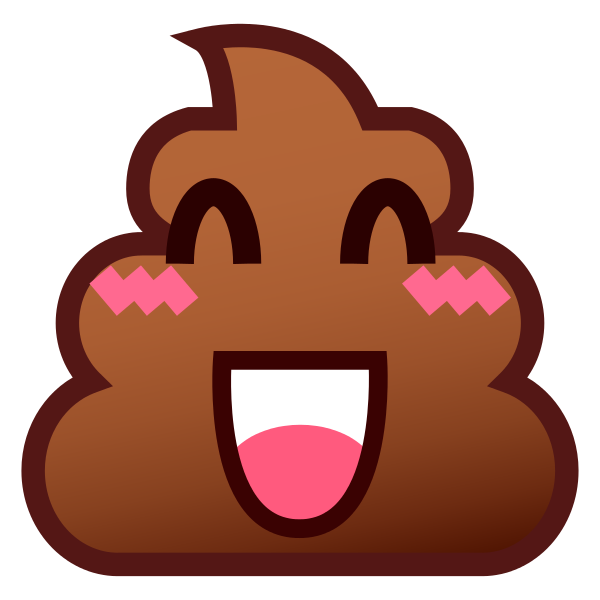 Коричневая какашка emoji PNG картина