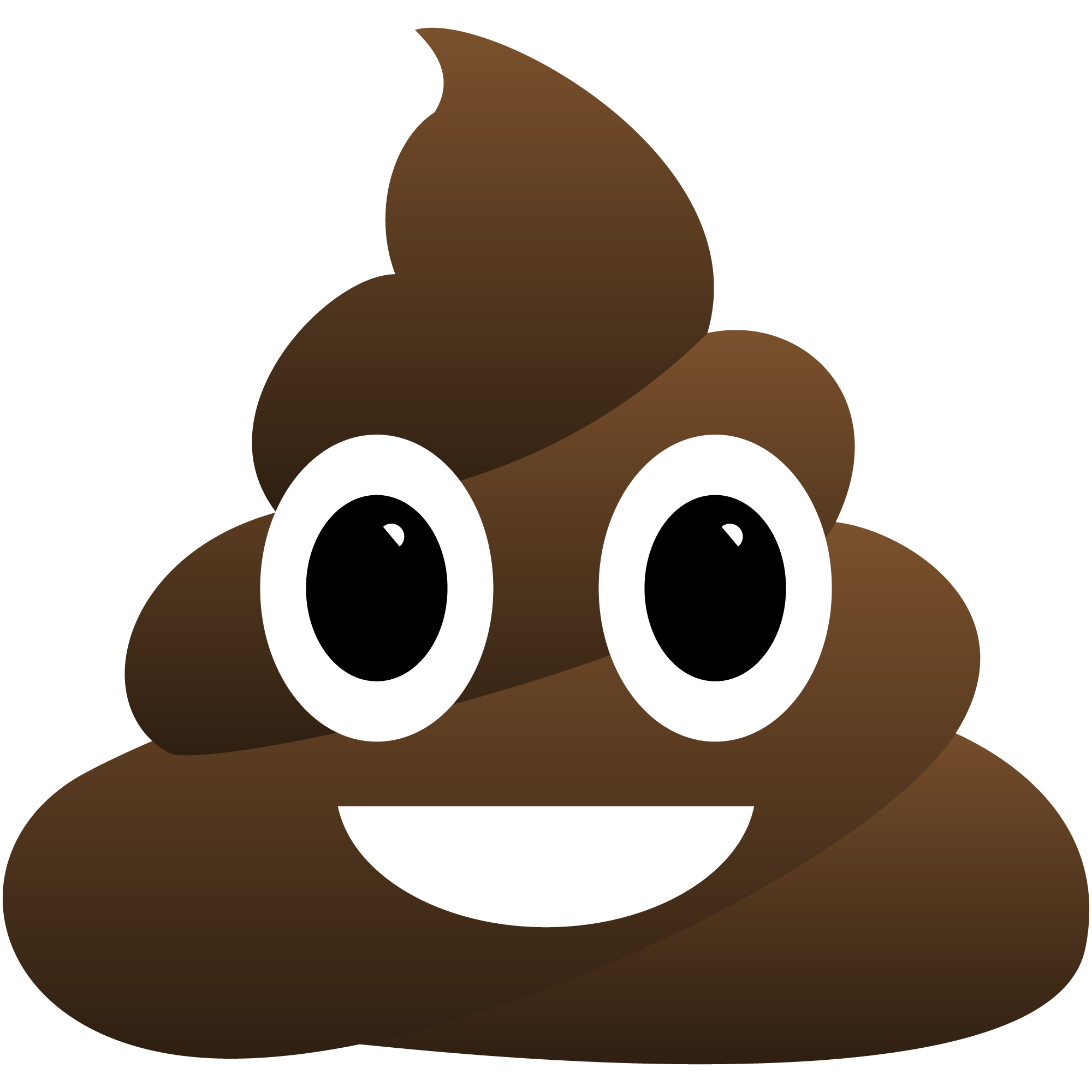 Brown Poop Emoji Transparent Background PNG