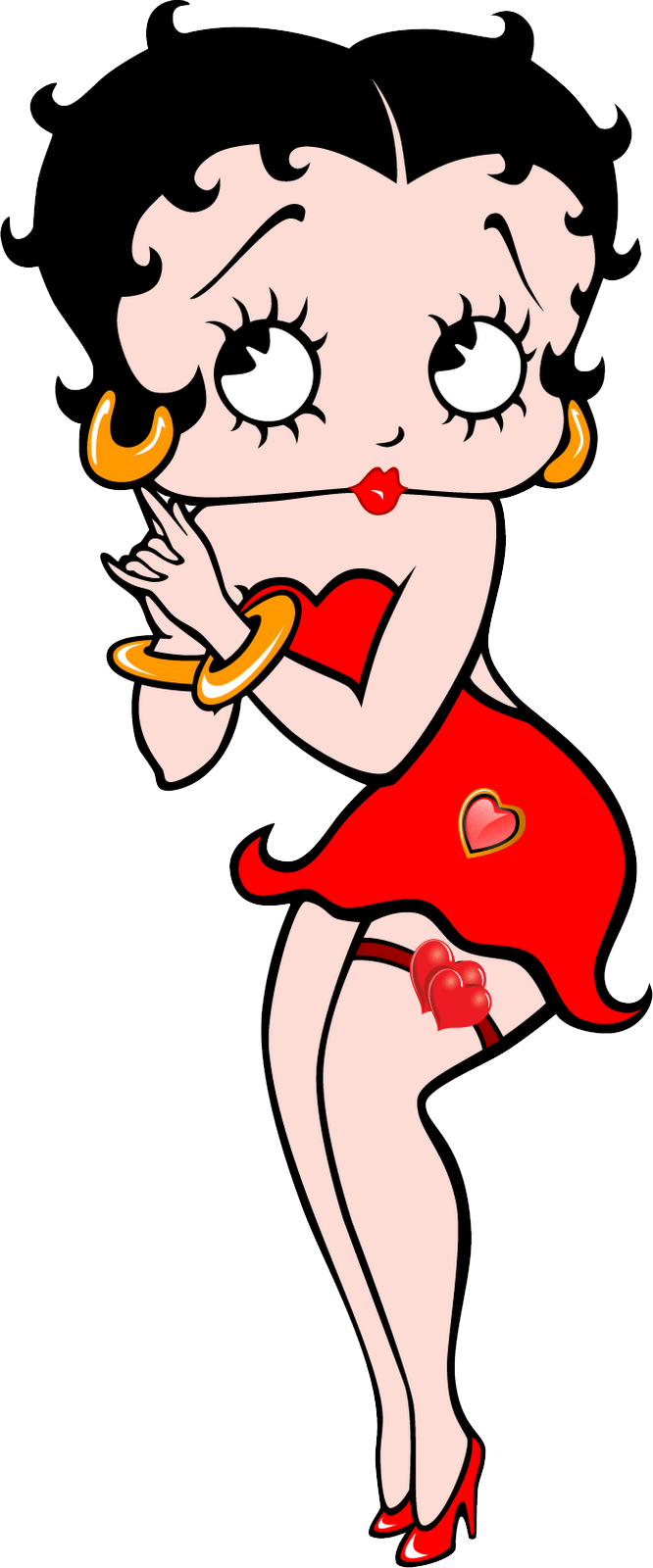 Cartoon Betty Boop PNG Transparante achtergrond