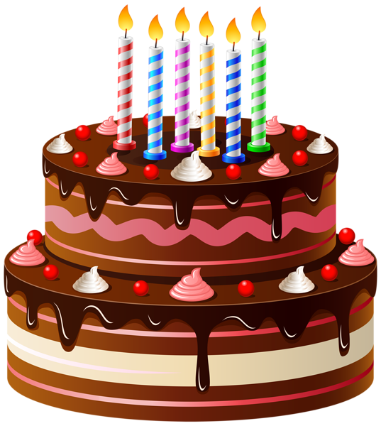 Chocolate Birthday Cake PNG Clipart Background