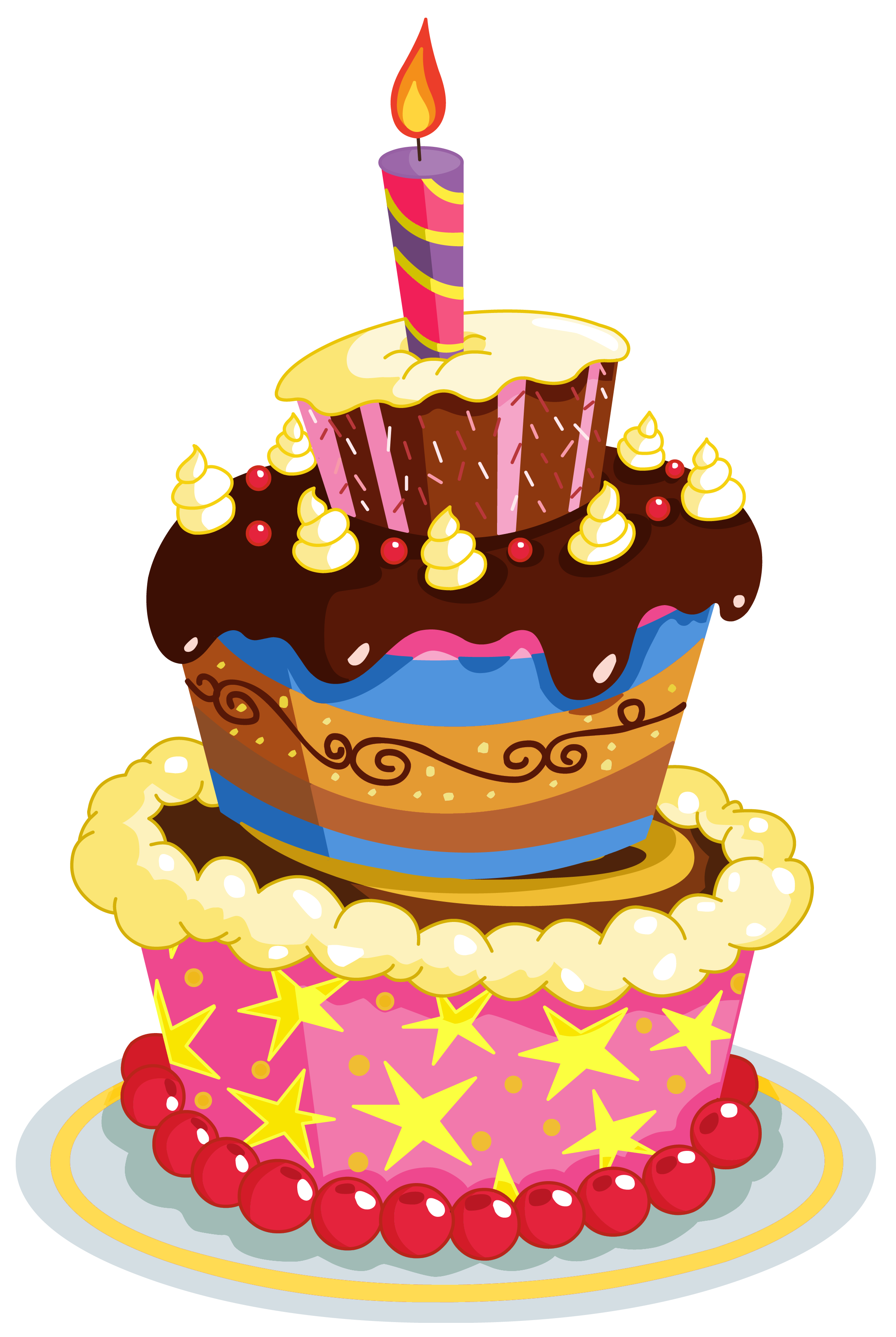 Chocolate Birthday Cake PNG HD Photo