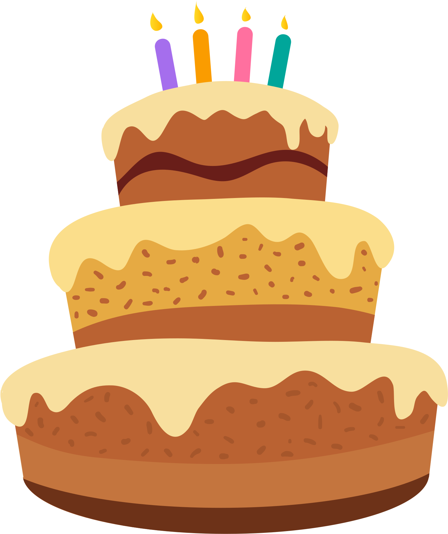 Chocolate Birthday Cake PNG Pic Background