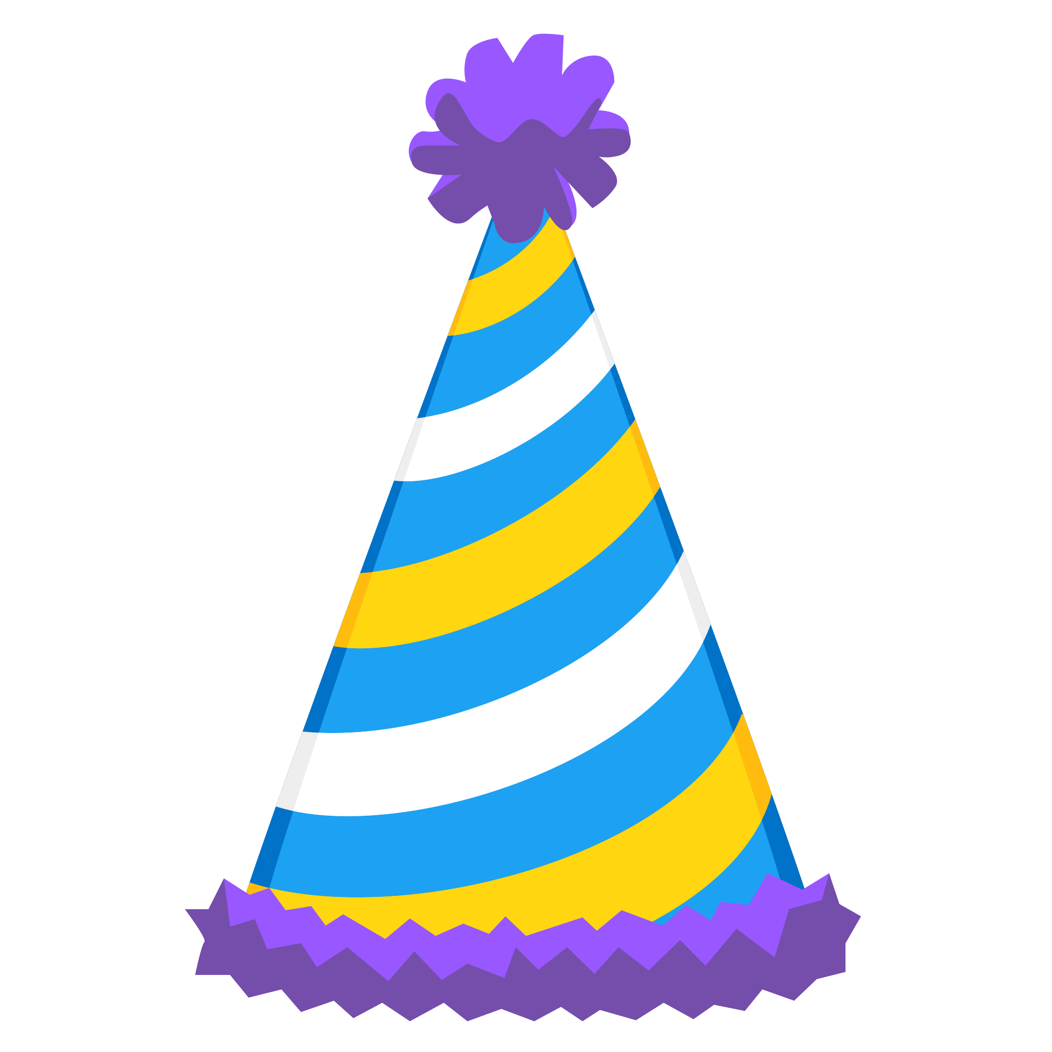 다채로운 생일 모자 PNG 이미지 무료 다운로드