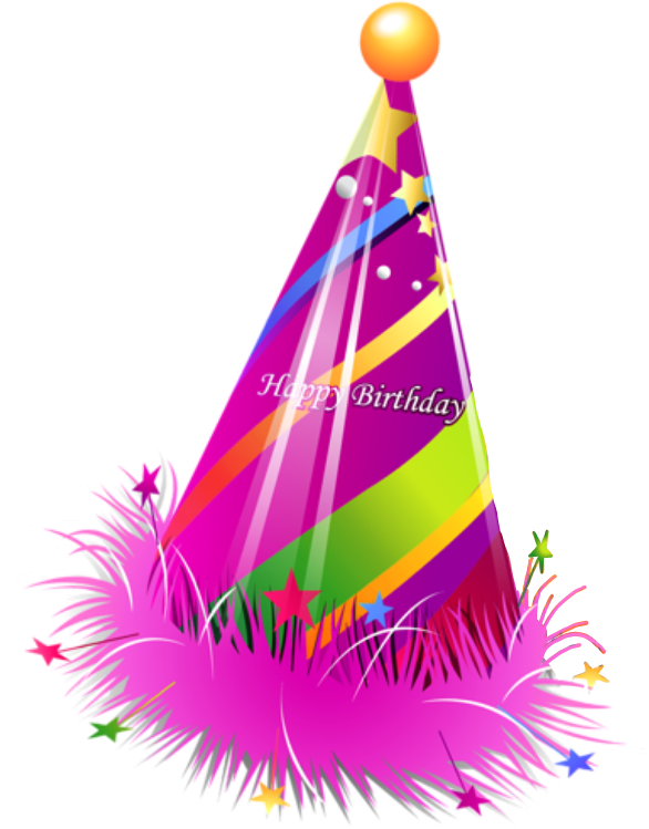 Colorful Birthday Hat PNG No Background