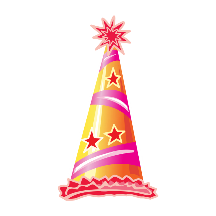 Colorful Birthday Hat PNG Transparent Photo