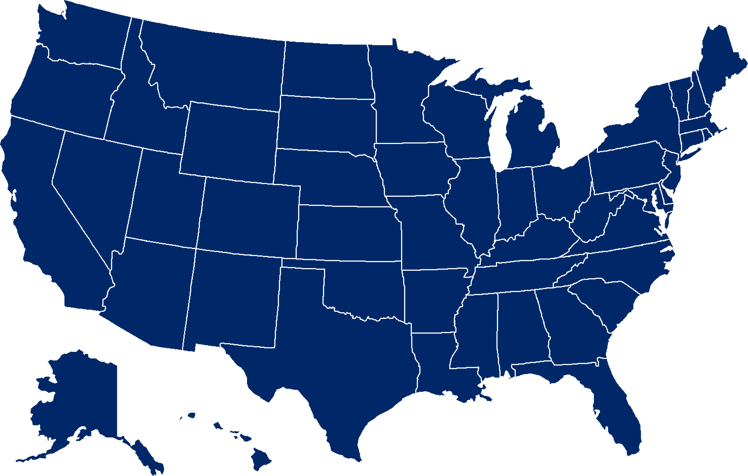 Continental United States Map PNG Image