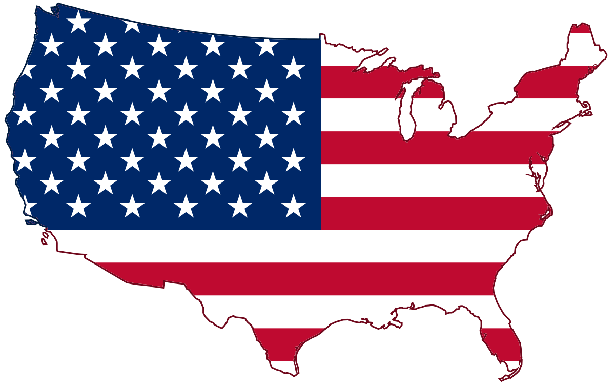 Continental United States Map PNG Transparent Image