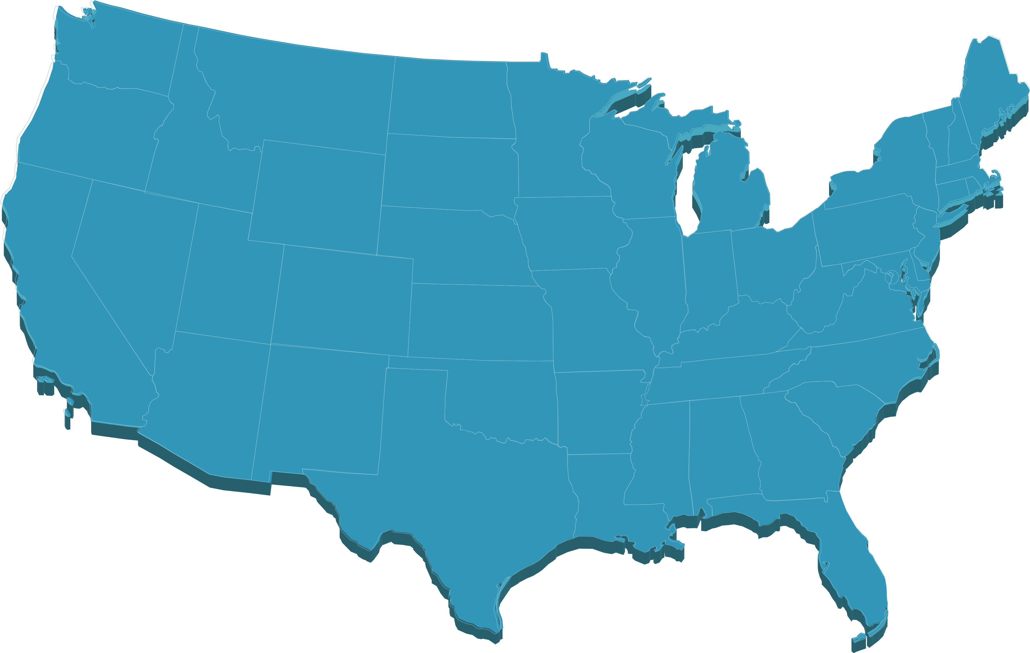 Continental United States Map Transparent Image