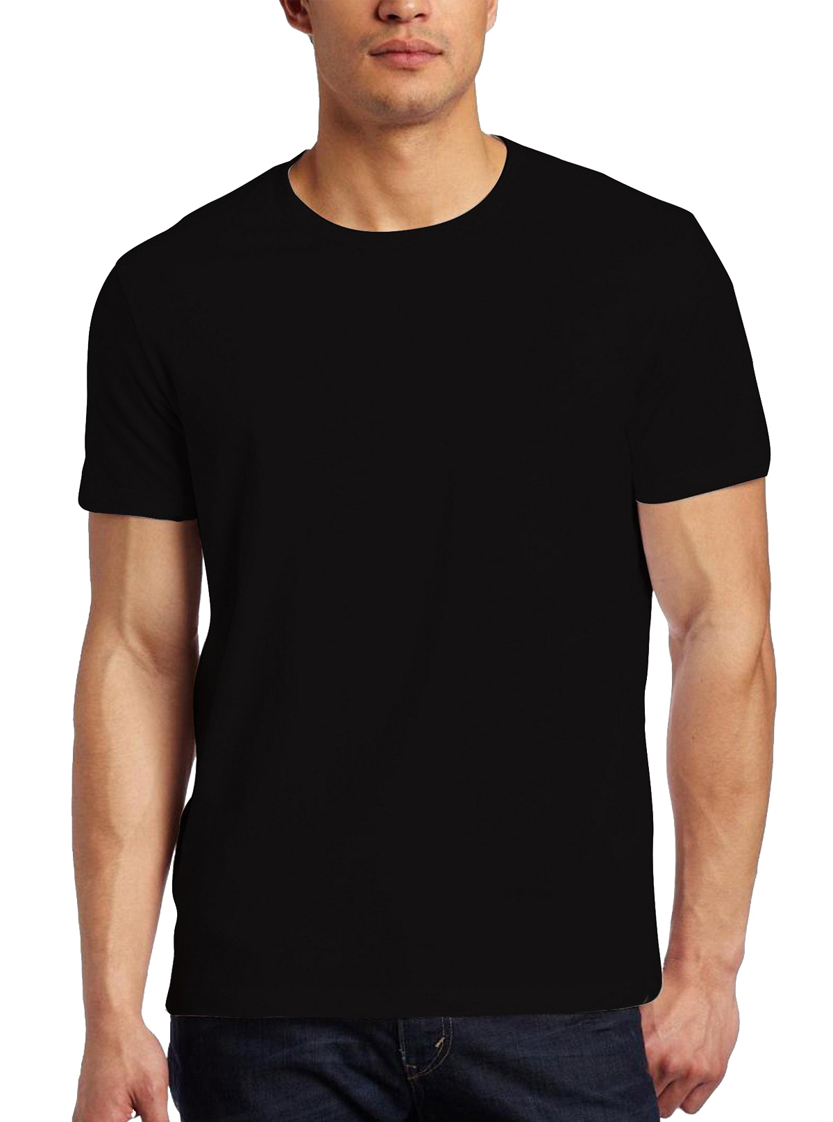 Algodón negro camiseta PNG descargar imagen