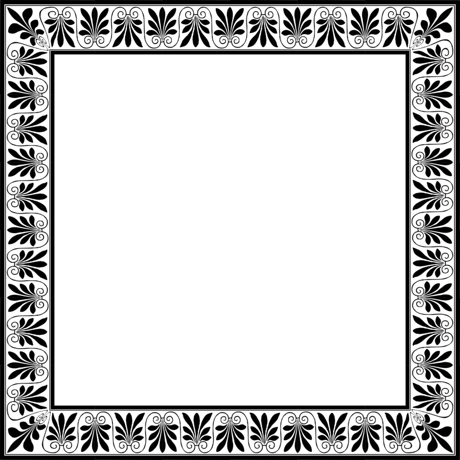 الديكور الأسود الحدود PNG ملف شفافة