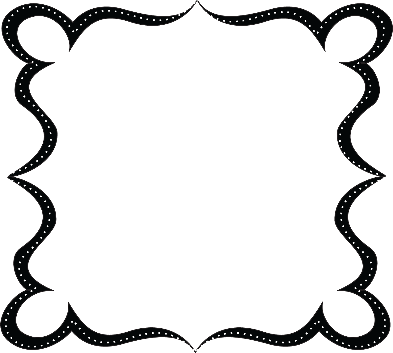 Decorative Text Box Frame PNG Background Image.