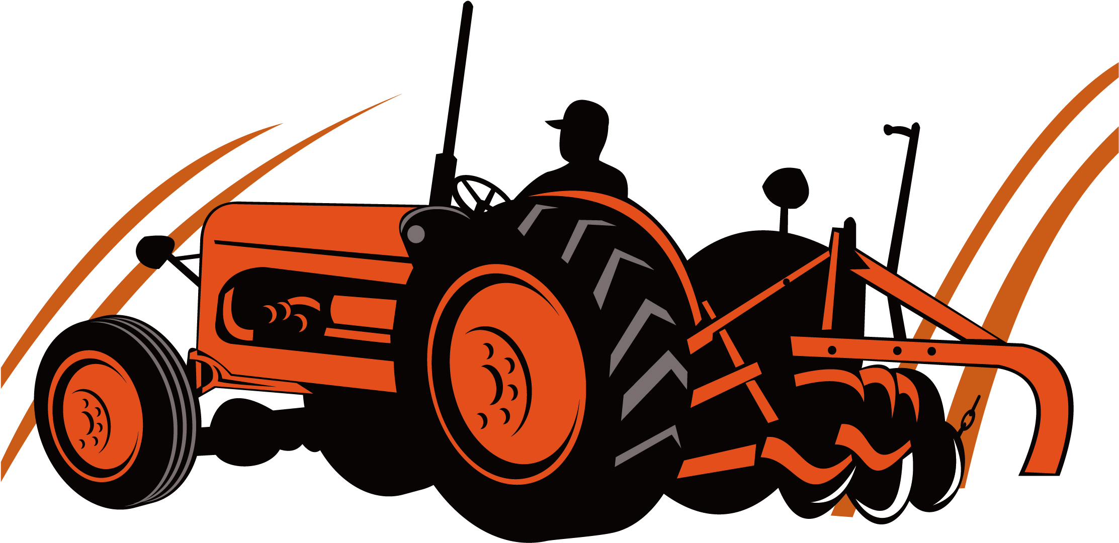 Granjero rojo tractor PNG descargar imagen