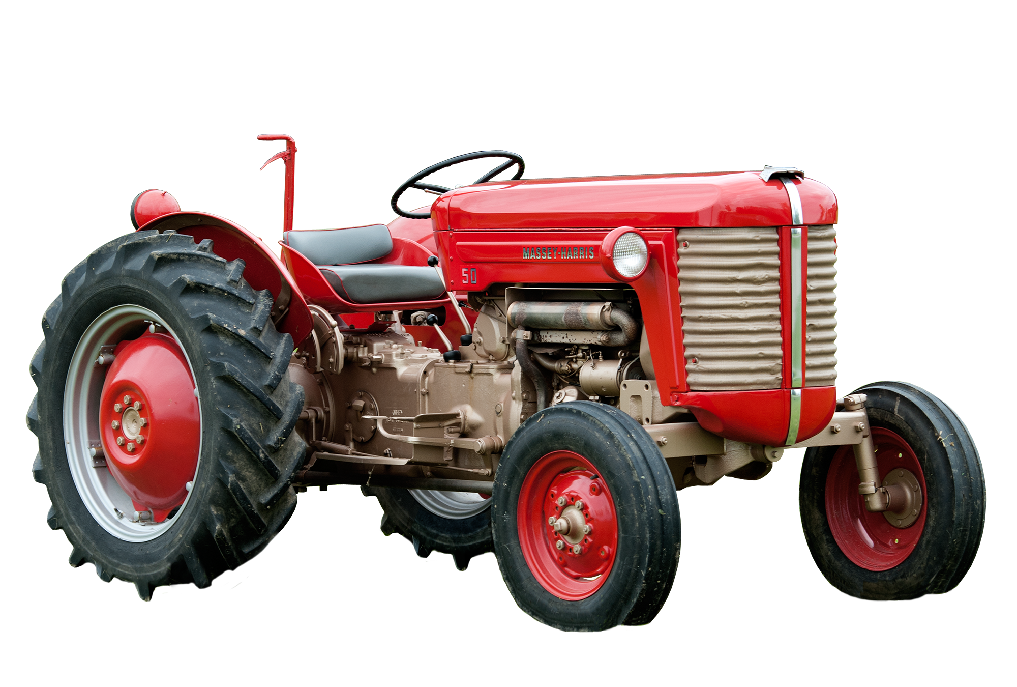 Farming Red Tractor PNG High-Quality Image