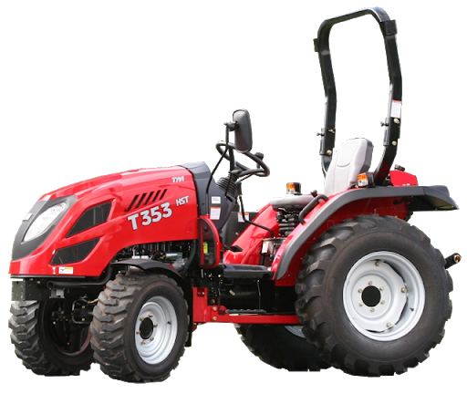 Fondo Transparente de la imagen del tractor rojo de la agricultura