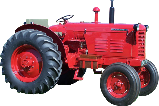 Farming Red Tractor PNG Picture