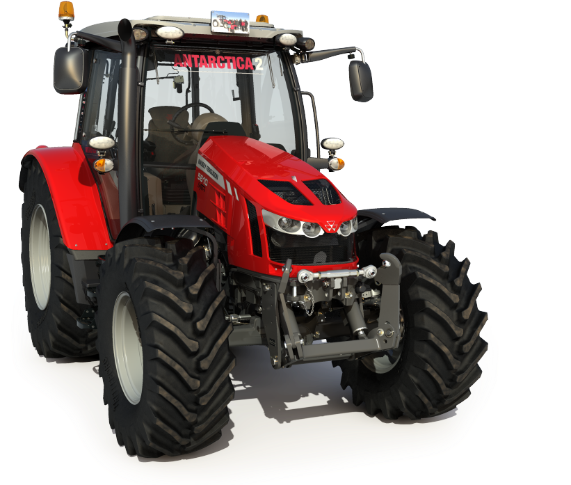 Farming Red Tractor PNG Transparent Image