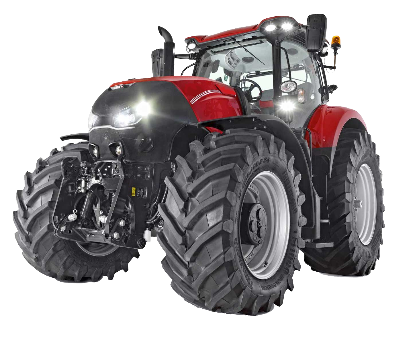 Farming Red Tractor Transparent Background PNG