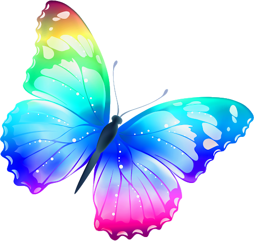 Flying Blue Butterflies PNG Transparent