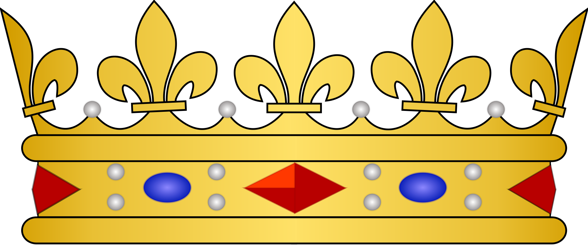 Golden Prince Crown PNG Gambar Gratis