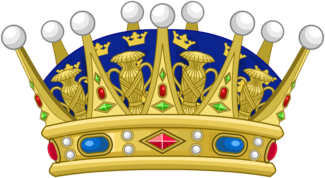 Imagen del PNG de la corona del príncipe dorado