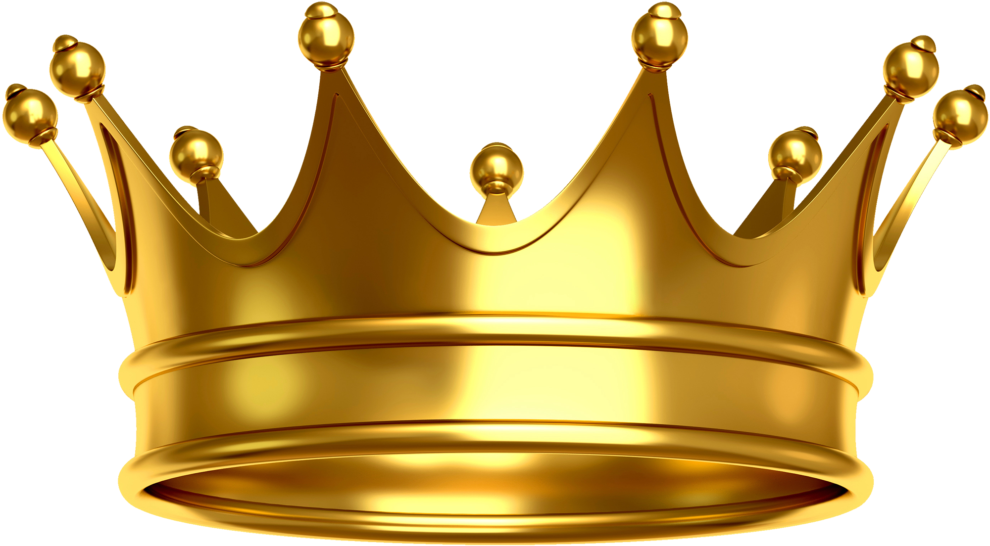 Golden Prince Crown Transparent Background PNG