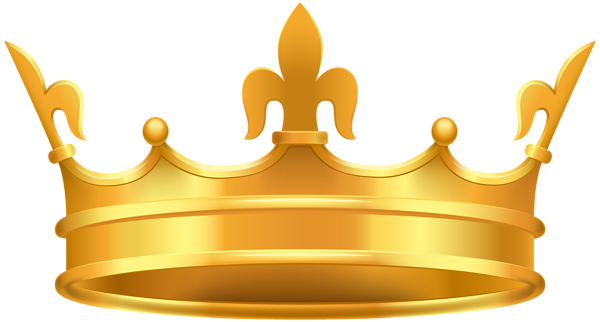 Imagem transparente da coroa do príncipe dourada