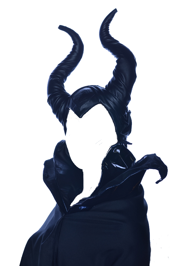 Maleficent Horns Cosplay PNG-achtergrondafbeelding