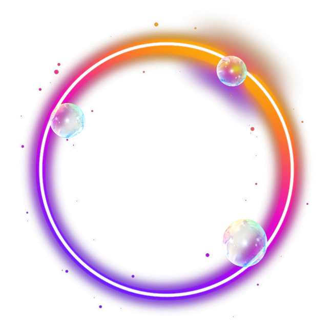 Multicolored دائرة توهج ضوء تأثير PNG clipart