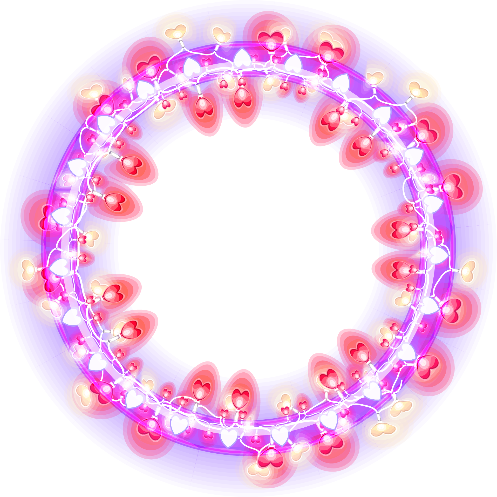 Multicolored دائرة توهج ضوء تأثير PNG