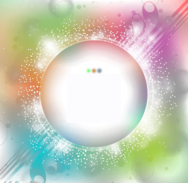Multicolored Cirkel Glow Light Effect PNG HD
