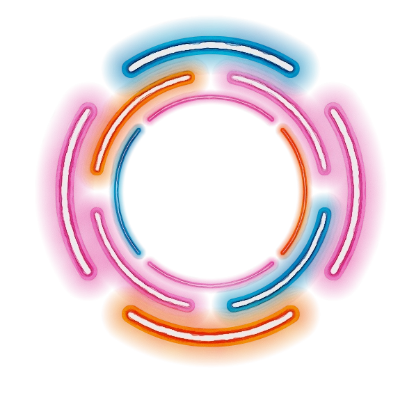 تأثير دائرة توهج دائرة متعددة الألوان صورة PNG