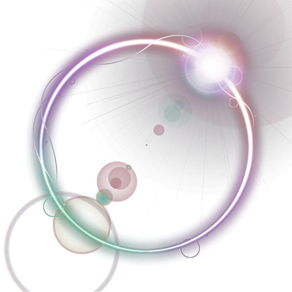 Multicolored Circle Glow Light Effect Transparent Background