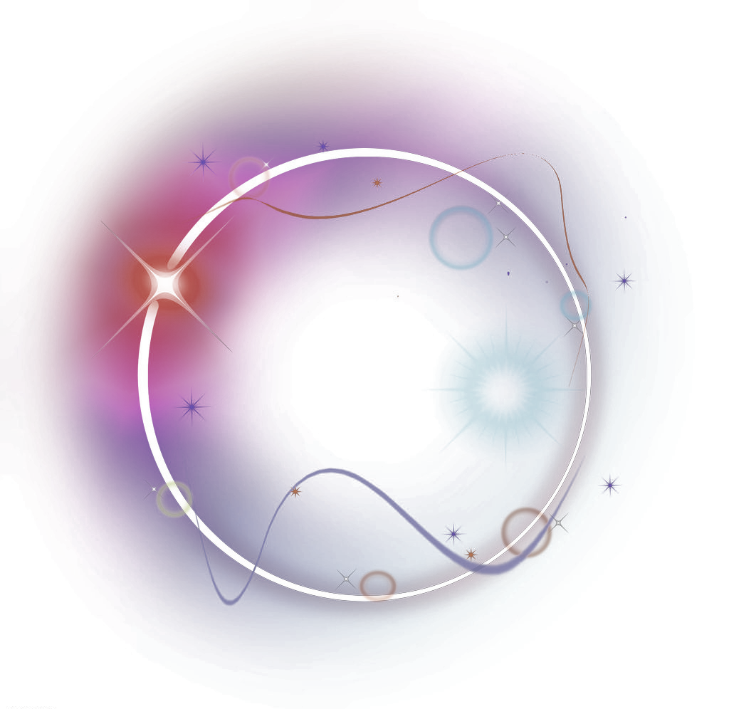 Multicolored Circle Glow Light Effect Transparent PNG