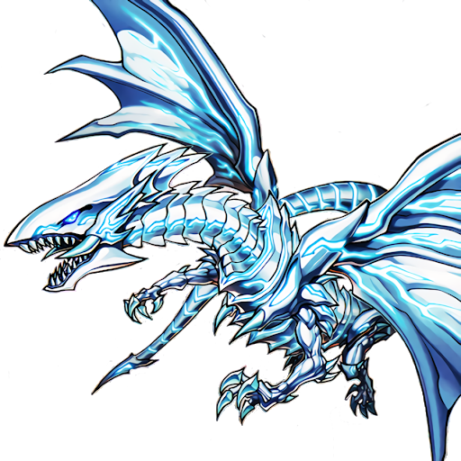 Neon Blue Eyes White Dragon PNG Transparent Images