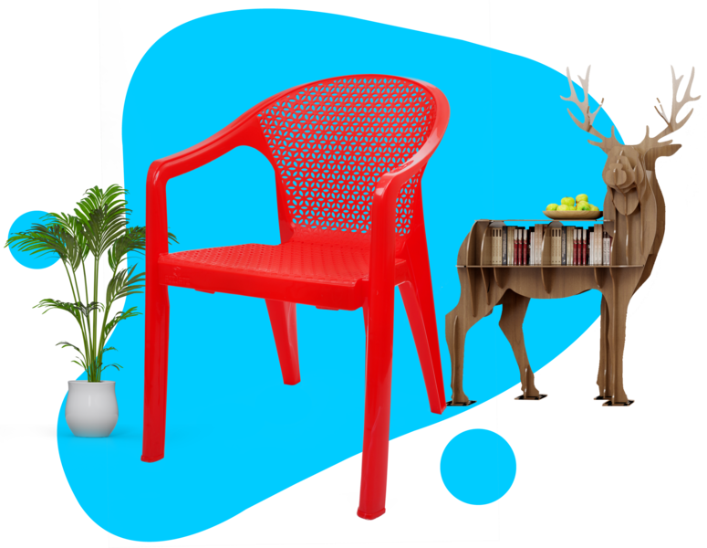 Plastic Furniture Chair Transparent Background PNG