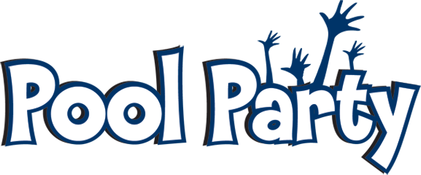 Pool Party Text PNG Image