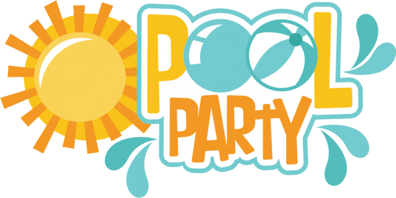 Pool Party Text PNG Picture
