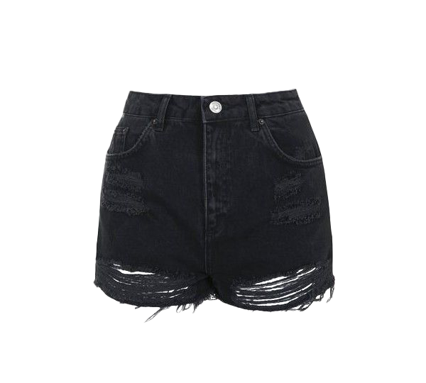 Ripped Black Shorts PNG Clipart Background