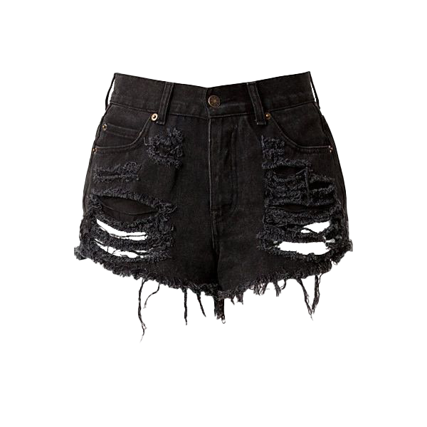 Ripped Black Shorts PNG File Download Free