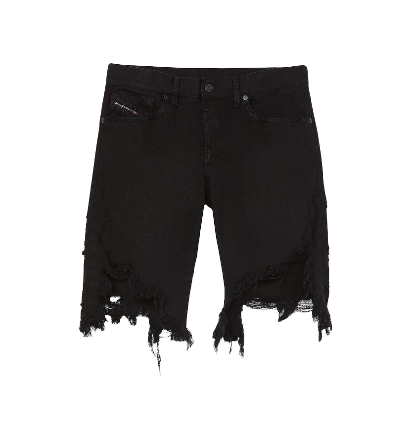 Pantalones cortos negros rasgados PNG sin fondo
