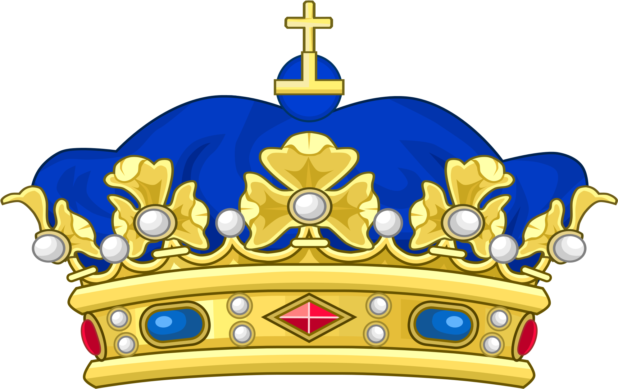 Imagem transparente da coroa do príncipe real