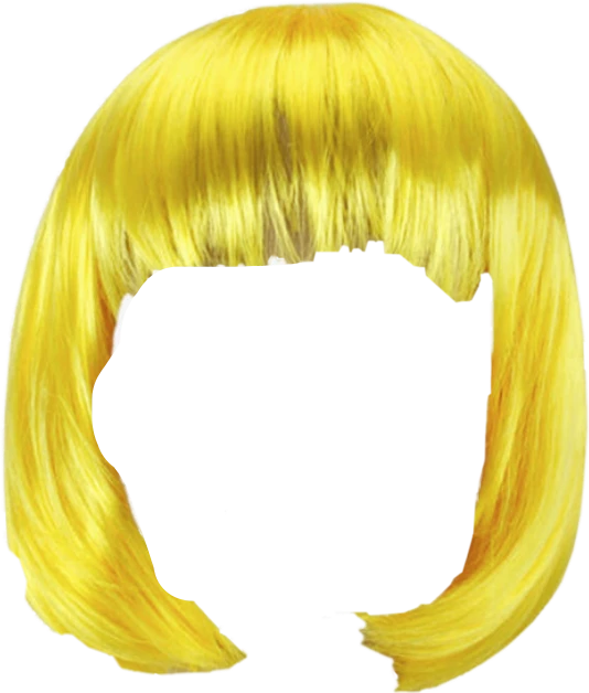Korte blonde pruik PNG Pic achtergrond