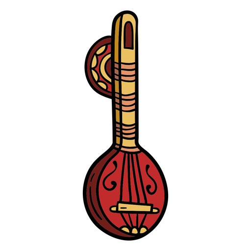 Sitar Instrument PNG Image Transparent Background