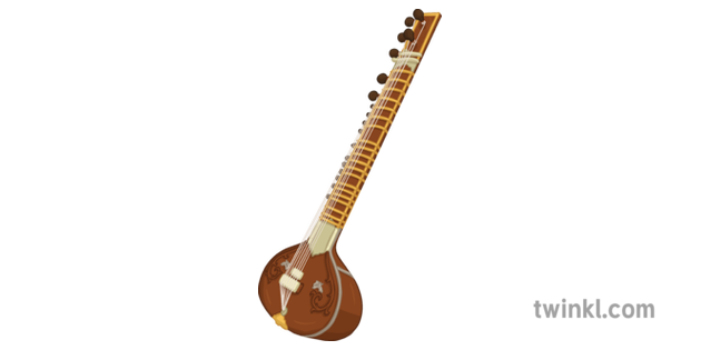 Sitar Instrument PNG Image Transparent