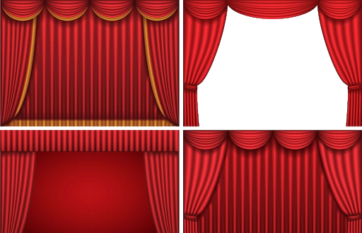 Tirai merah panggung unduh Gambar PNG Transparan
