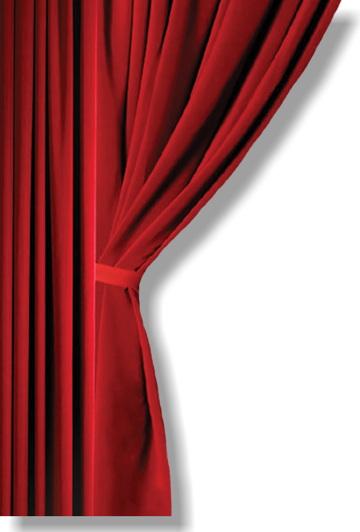 Imagen de la cortina roja de la etapa PNG