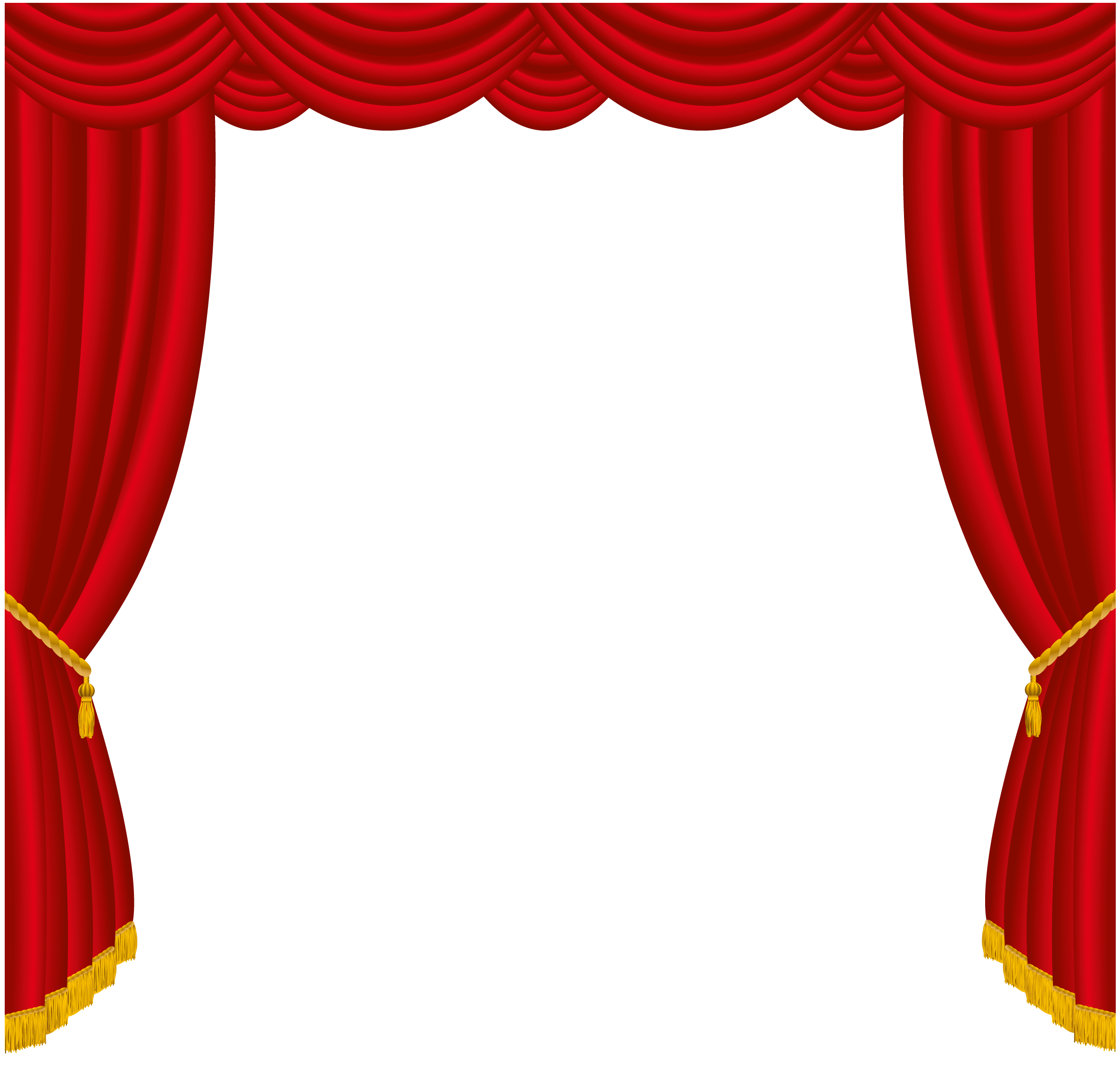Bühnen-rotes Vorhang PNG-Foto